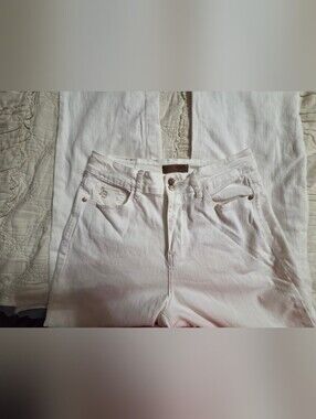 Judy Blue High Waisted Double Button White Trouser Jean